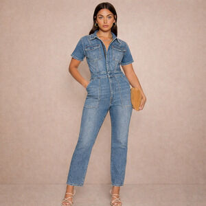 Women's Good American Denim Jean Fit for Success Jumpsuit | Size 0